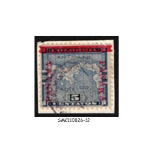 Stamps from PANAMA - 1904-05 SCOTT#78g INVERTED 'M' in PANAMA - 1V USED