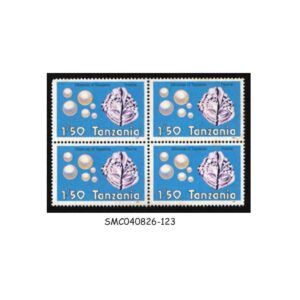 Stamps from TANZANIA - 1986 MINERALS, PEARLS - BLOCK OF 4 - MINT NH