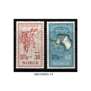 Stamps from NORWAY - 1957 INTERNATIONAL GEOPHYSICAL YEAR SCOTT#356-57 - 2V MINT NH