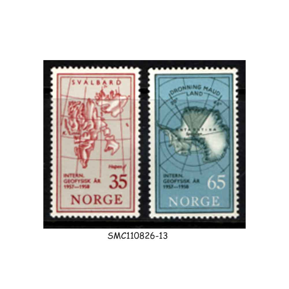 Stamps from NORWAY - 1957 INTERNATIONAL GEOPHYSICAL YEAR SCOTT#356-57 - 2V MINT NH