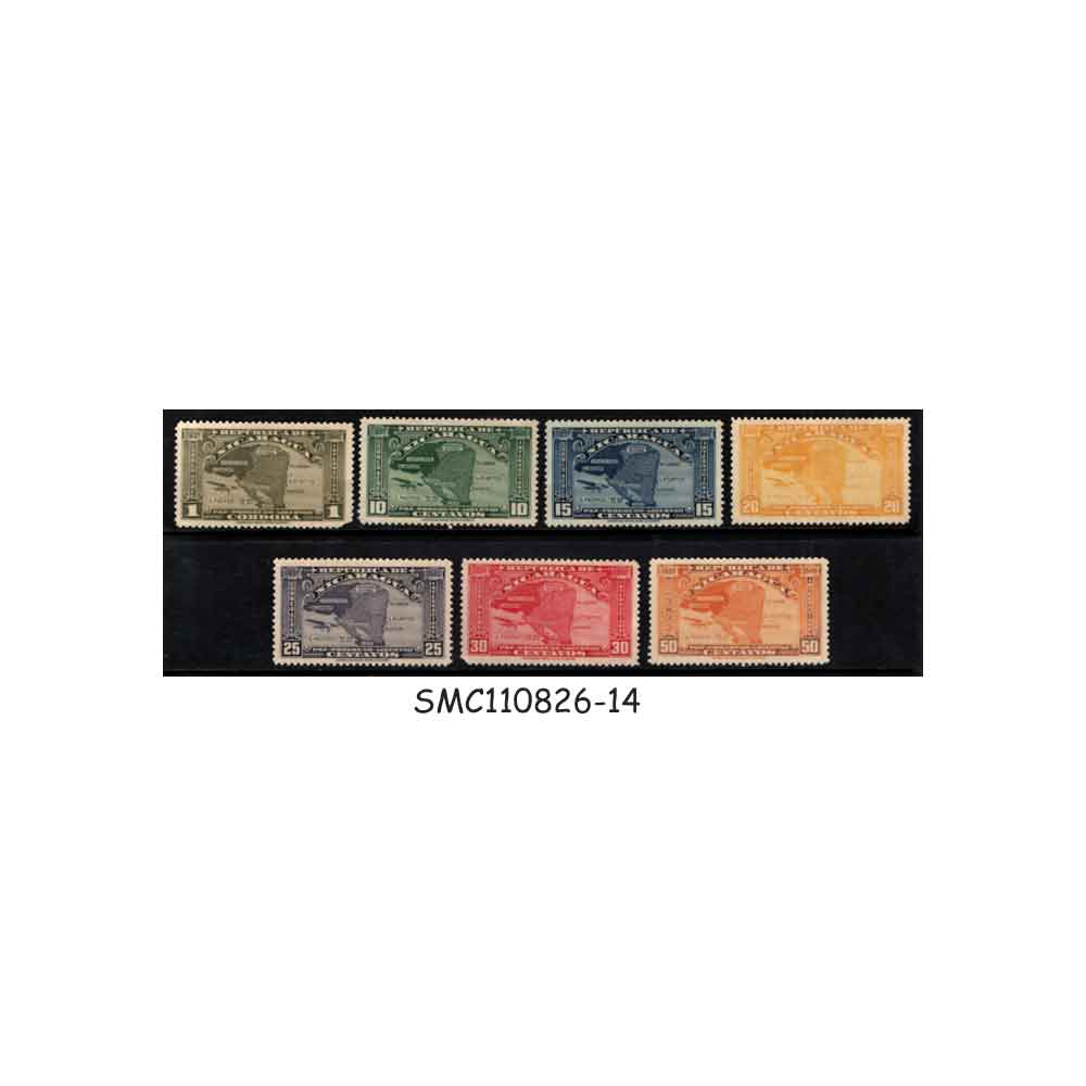Stamps from NICARAGUA – 1937 AIR POST STAMPS SCOTT#C186-C192 – 7V MINT NH