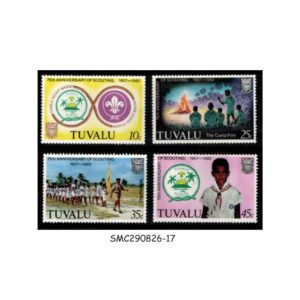 Stamps from TUVALU - 1982 75th ANNIVERSARY OF THE BOY SCOUT MOVEMENT - 4V - MINT NH