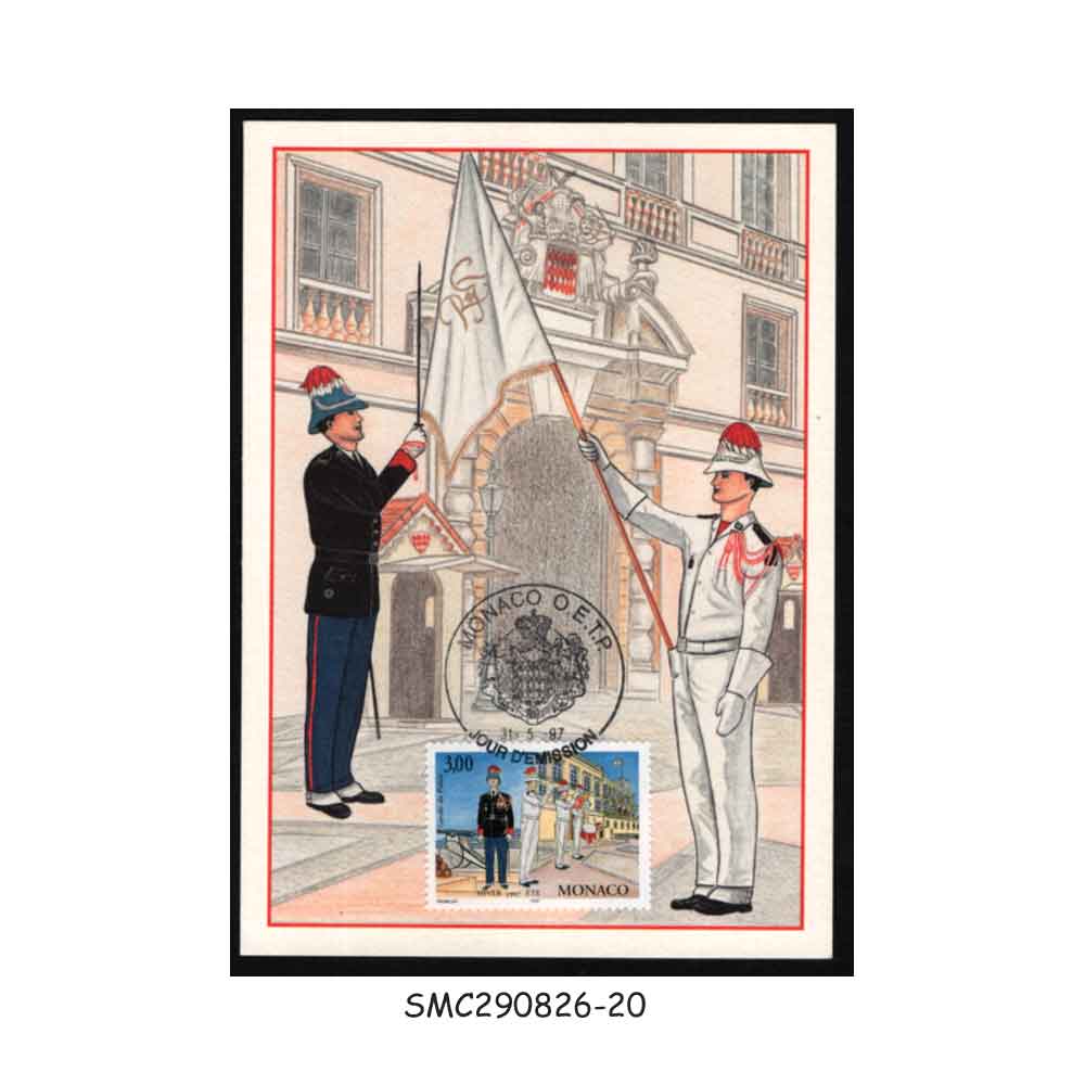 Stamps from MONACO - 1997 PALACE GUARD OF THE PRINCE - MAXI CARD - FDI
