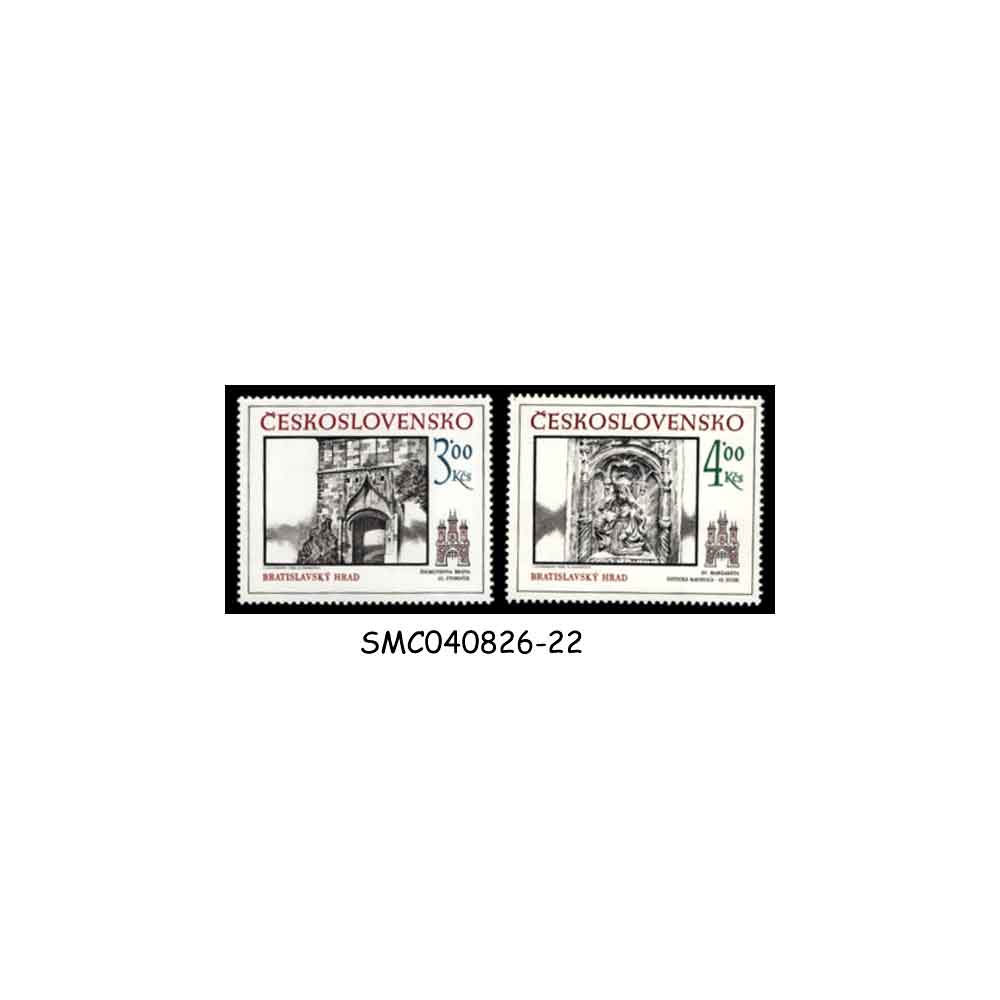 Stamps from CZECHOSLOVAKIA - 1986 HISTORICAL MOTIVE FROM BRATISLAVA - 2V - MINT NH