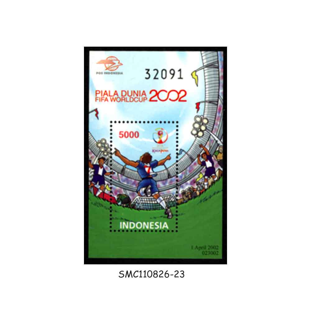 Stamps from INDONESIA - 2002 FIFA WORLD CUP OF FOOTBALL - MIN. SHEET MINT NH