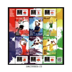 Stamps from POLAND - 2014 MEN'S VOLLEYBALL WORLD CHAMPIONSHIP / SPORTS - MIN. SHEET MINT NH