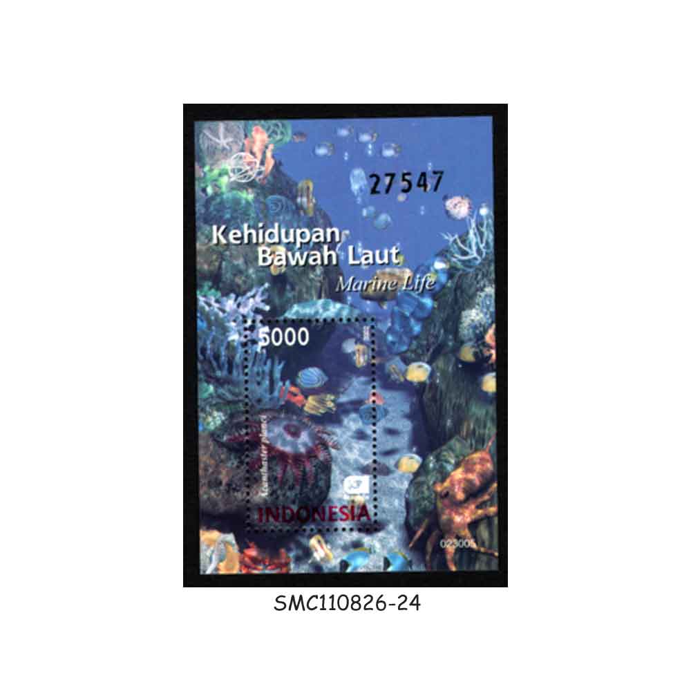 Stamps from INDONESIA - 2002 MARINE LIFE - MIN. SHEET MINT NH
