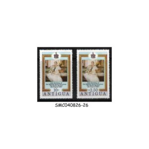 Stamps from ANTIGUA - 1980 QUEEN'S MOTHER 80th BIRTHDAY - 3V - MINT NH