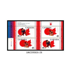 Stamps from CANADA - 1998 SUMO FIGHTERS / WRESTLING SPORTS - SE-TENANT BLOCK OF 4 - MINT NH