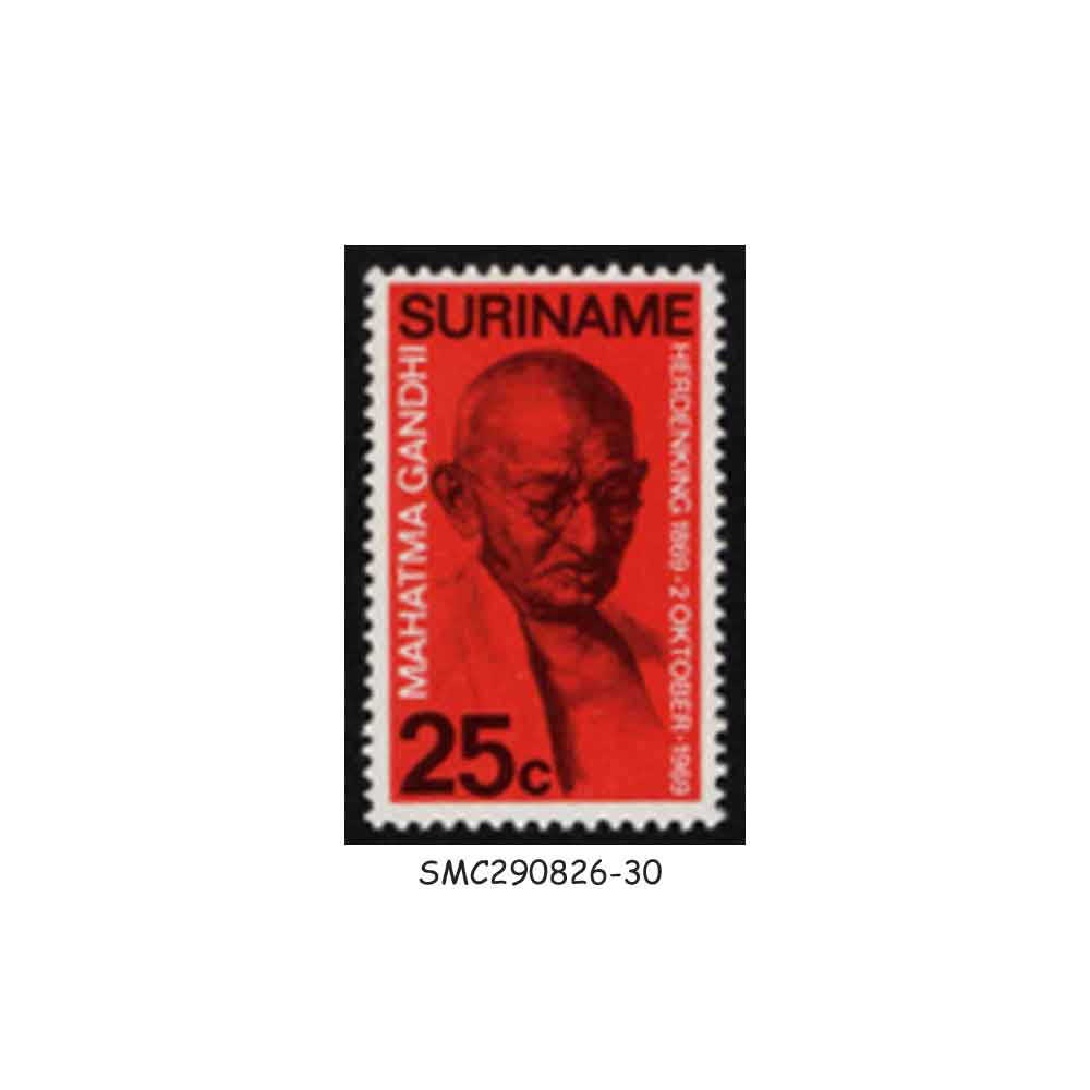Stamps from SURINAME - 1969 BIRTH CENTENARY OF MAHATMA GANDHI - 1V - MINT NH
