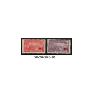 Stamps from FRENCH GUADELOUPE - 1915-16 RED CROSS SURCHARGED - 2V - MINT LH