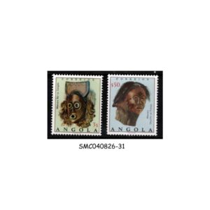 Stamps from ANGOLA - 1976 TRIBAL MASK - 2V - MINT NH