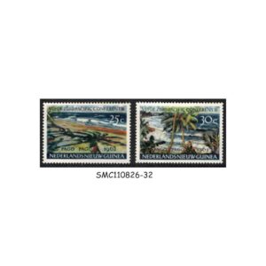 Stamps from NETHERLANDS NEW GUINEA - 1962 5TH ANNIVERSARY OF THE SOUTH PACIFIC CONFERENCE - 2V MINT NH