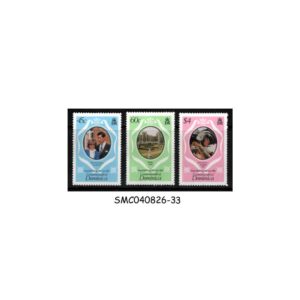 Stamps from DOMINICA - 1981 ROYAL WEDDING OF PRINCE CHARLES & LADY DIANA - 3V MINT NH