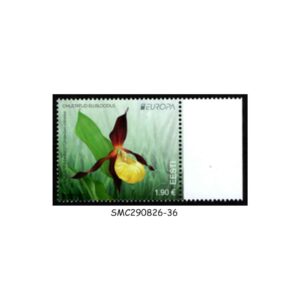 Stamps from ESTONIA - 2021 EUROPA - ENDANGERED  WILDLIFE LADY’S SLIPPER / FLOWERS - 1V MINT NH