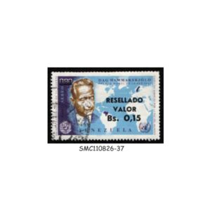 Stamps from VENEZUELA - 1965 DAG HAMMARSKJOLD  SCOTT#C876 - 1V USED