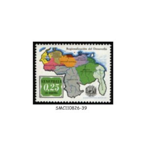 Stamps from VENEZUELA - 1973 REGIONAL DEVELOPMENT / MAPS  SCOTT#1056 - 1V MINT NH