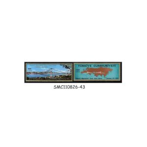Stamps from TURKEY - 1970 BOSPHORUS BRIDGE - 2V MINT NH