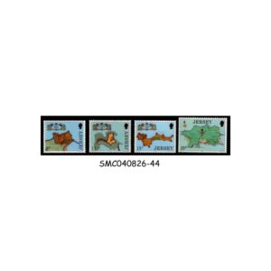 Stamps from JERSEY - 1980 JERSEY FORTRESS / MAP - 4V MINT NH