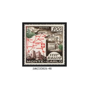 Stamps from MONACO - 1958 RALLYE MONTE CARLO SCOTT#411 - 1V MINT NH