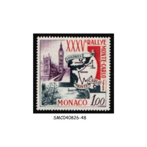 Stamps from MONACO - 1966 35th MONTE CARLO RALLY SC#629 - 1V MINT NH