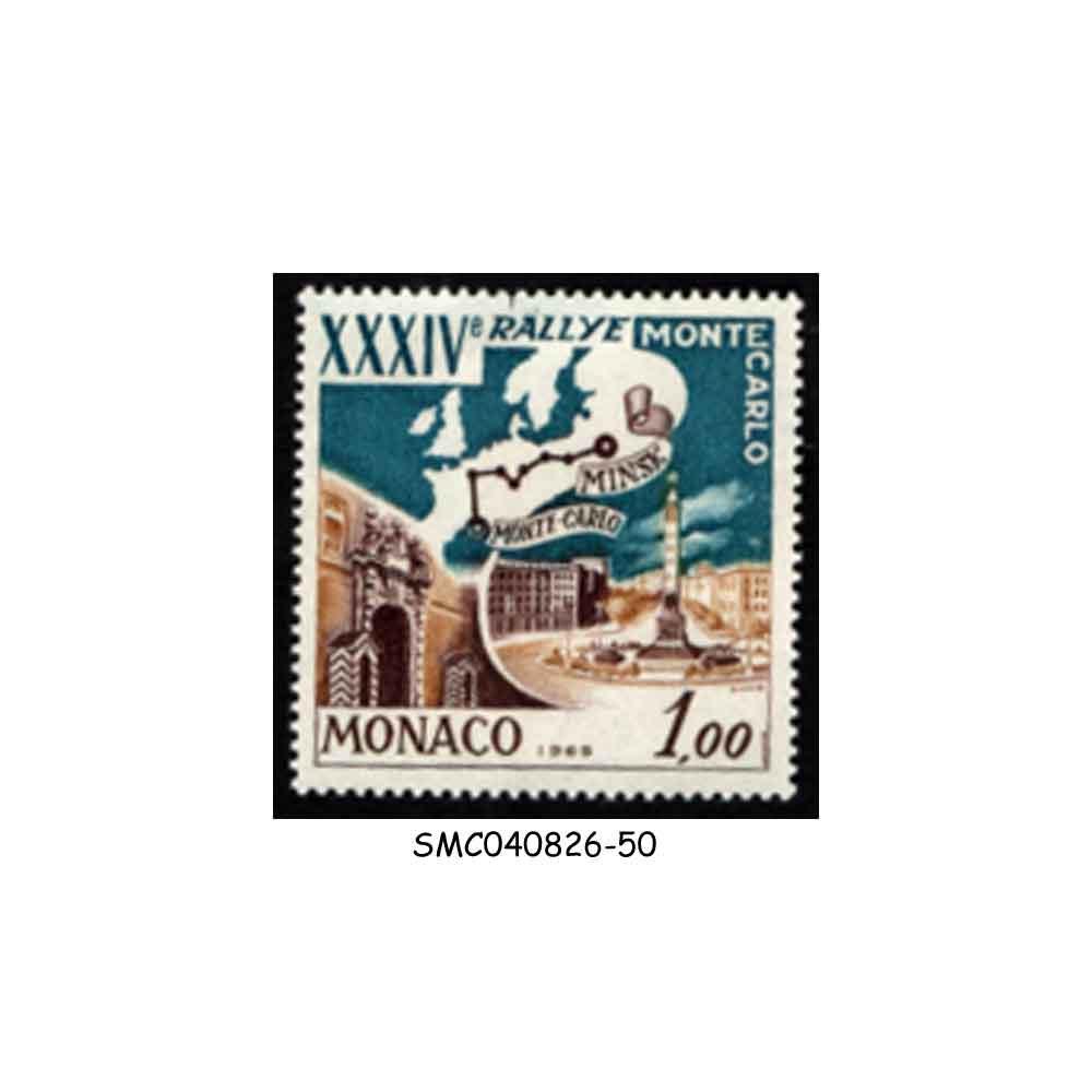 Stamps from MONACO - 1964 MONTE CARLO RALLY SC#600 - 1V MINT NH