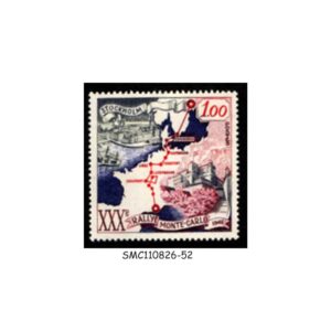 Stamps from MONACO - 1961 RALLYE MONTE CARLO SCOTT#483 - 1V MINT NH