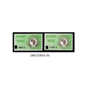 Stamps from ZAIRE - 1991 SURCHARGED SCOTT#1351-1352 - 2V - MINT NH