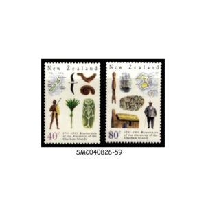 Stamps from NEW ZEALAND - 1991 BICENTENARY OF DISCOVERY OF CHATHAM ISLANDS - 2V MINT NH