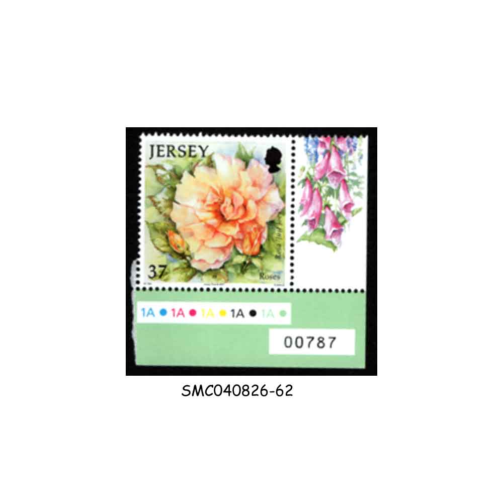 Stamps from JERSEY - 2007 SUMMER FLOWER / ROSE - 1V MINT NH