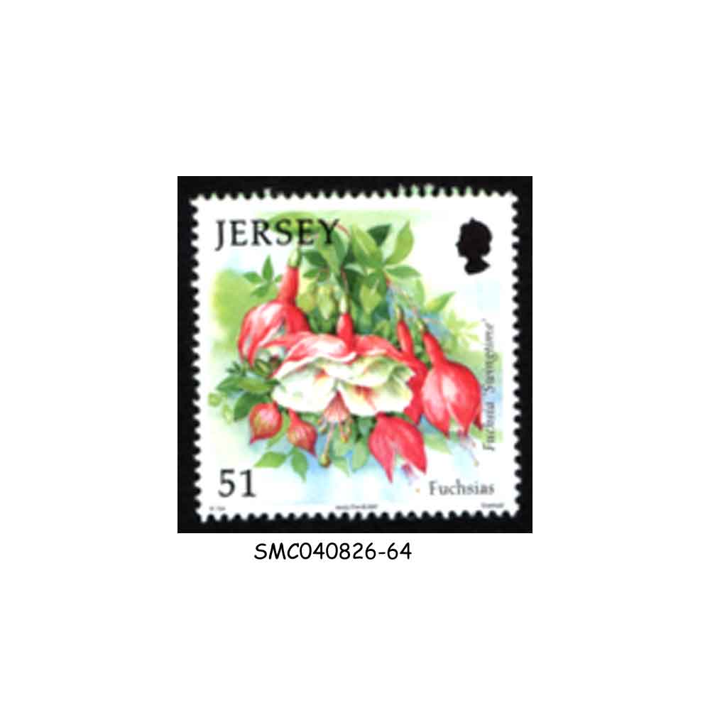 Stamps from JERSEY - 2007 SUMMER FLOWER / FUCHSIA - 1V MINT NH