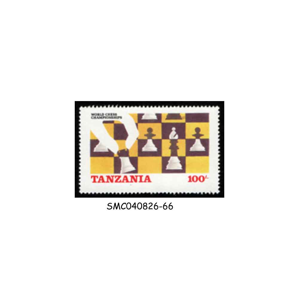 Stamps from TANZANIA - 1986 WORLD CHESS CHAMPIONSHIPS - 1V MINT NH