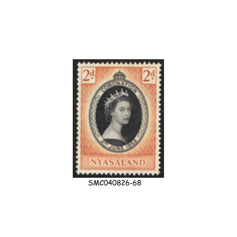 Stamps from NYASALAND - 1953 QEII CORONATION SG#172 - 1V MINT NH