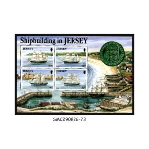 Stamps from JERSEY - 1992 SHIPBUILDING IN JERSEY / SHIPS - MIN. SHEET MINT NH