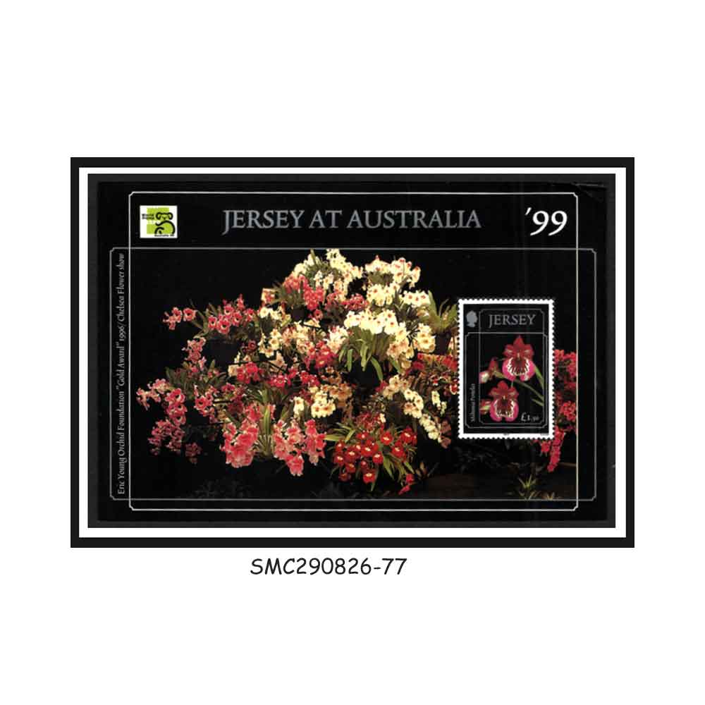 Stamps from JERSEY - 1999 FLOWER AT AUSTRALIA - SOUVENIR SHEET MINT NH