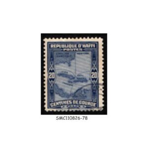 Stamps from HAITI - 1924 MAP OF WEST INDIES / DEFINITIVE SCOTT#317 - 1V USED