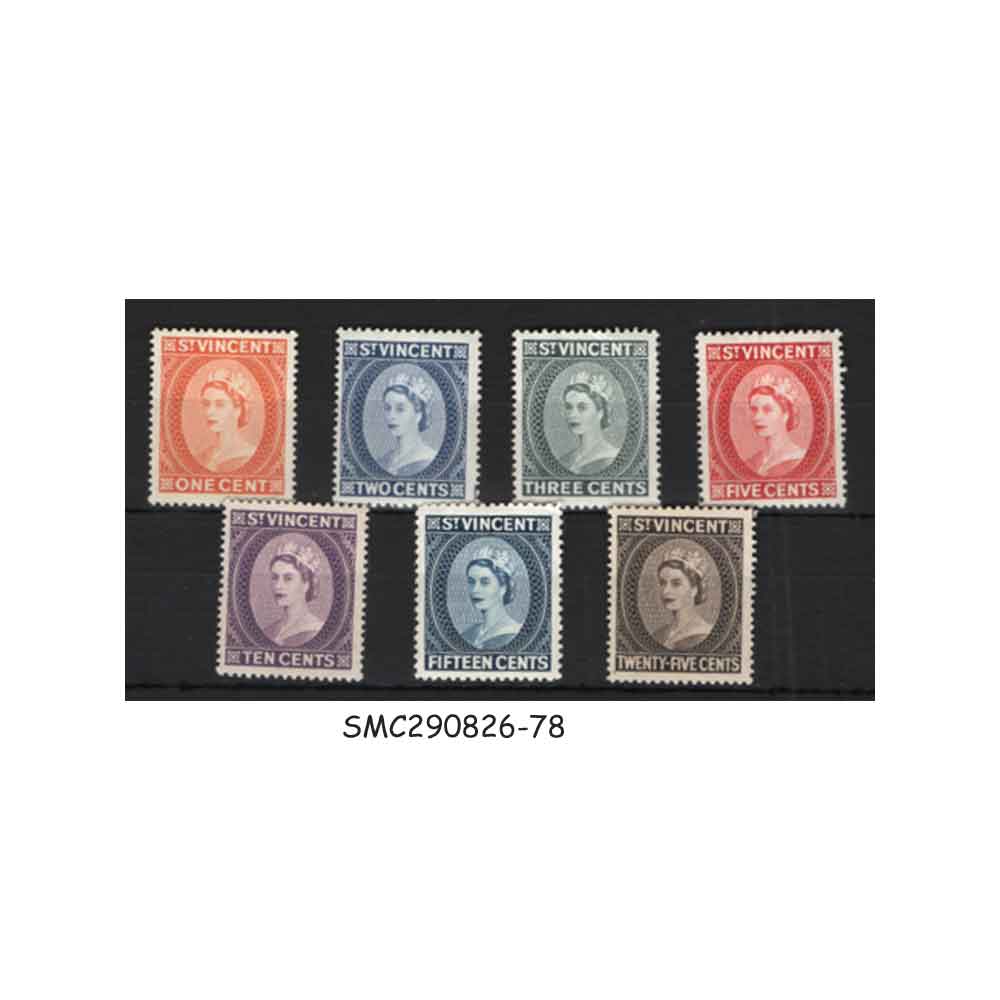 Stamps from ST. VINCENT - 1955 SELECTED QEII STAMPS - 7V - MINT HINGED