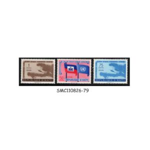 Stamps from HAITI - 1958 UNITED NATIONS UNO - 3V - MINT NH