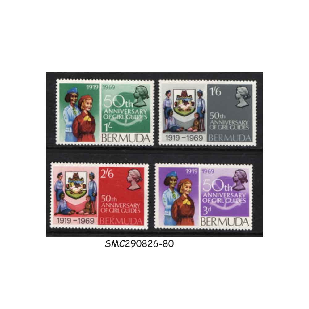 Stamps from BERMUDA - 1969 50th ANNIVERSARY OF THE GIRL GUIDE MOVEMENT - 4V - MINT NH