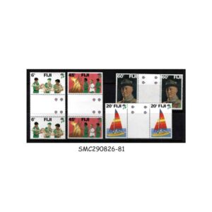 Stamps from FIJI - 1982 75th ANNIVERSARY OF SCOUTING / SCOUTS - 4V GUTTER PAIR MINT NH