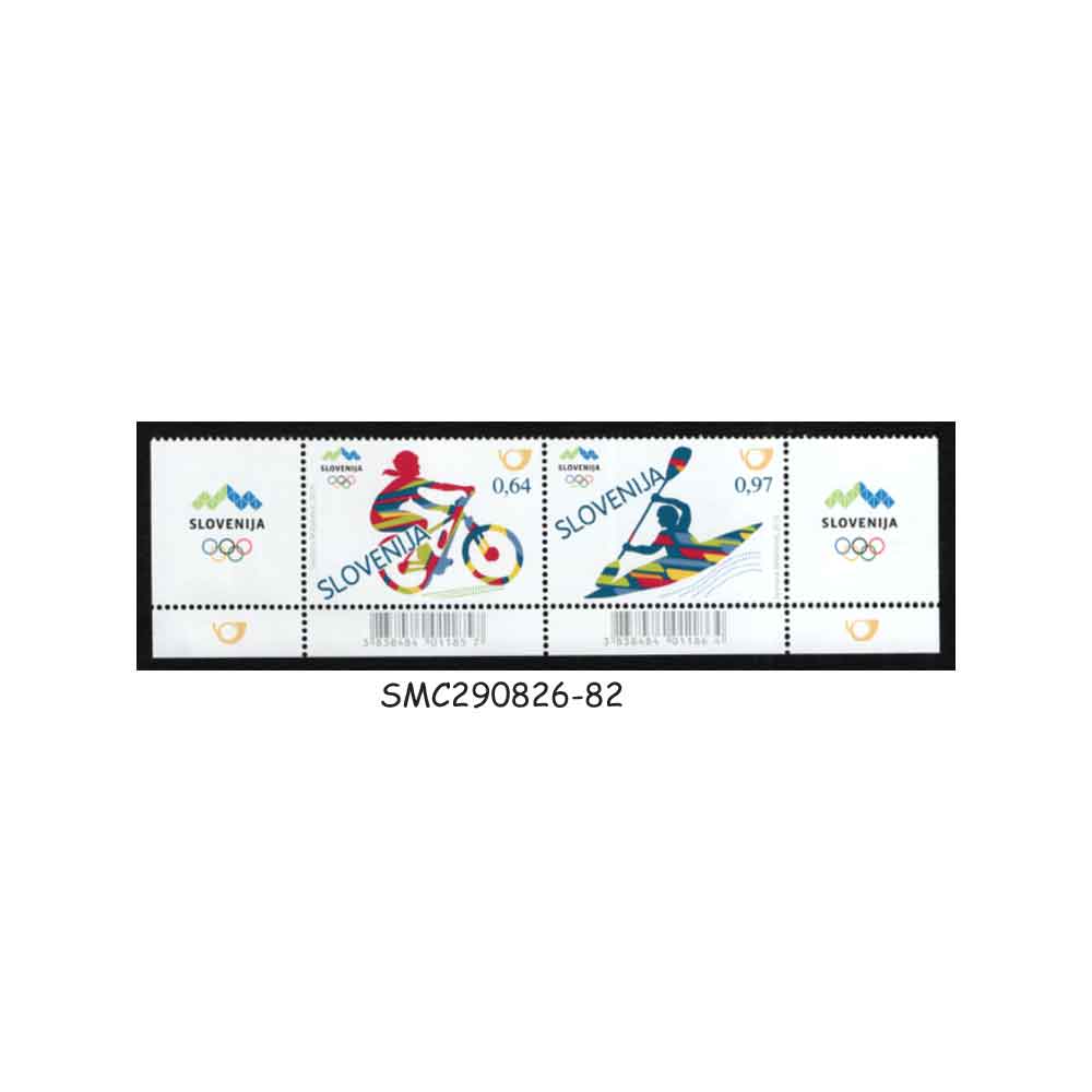 Stamps from SLOVENIA - 2016 SUMMER OLYMPIC GAMES - RIO DE JANEIRO - 2V MINT NH