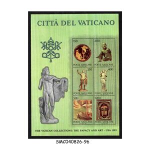 Stamps from VATICAN CITY - 1983 THE VATICAN COLLECTIONS THE PAPACY & ART - MIN. SHEET MINT NH