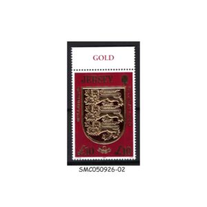 Stamps from JERSEY - 2000 NEW MILLENNIUM GOLD £10 DEFINITIVE - 1V MINT NH BELOW FACE VALUE