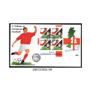 Stamps from GIBRALTAR - 2000 TRIBUTE TO EUROPEAN FOOTBALL CHAMPIONSHIP - MS - FDC