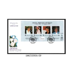 Stamps from GIBRALTAR - 1998 DIANA PRINCESS OF WALES - MS - FDC