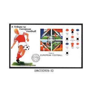 Stamps from GIBRALTAR - 2000 TRIBUTE TO EUROPEAN FOOTBALL / SOCCER MS - FDC