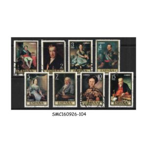Stamps from SPAIN - 1973 PAINTINGS FROM VINCENTE LOPEZ - SCOTT#2190-97 - 8V USED