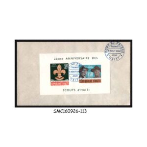 Stamps from HAITI - 1962 22nd ANNIVERSARY OF HAITIAN BOY SCOUT MOVEMENT - MS - FDC