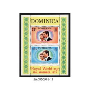 Stamps from DOMINICA - 1973 ROYAL WEDDING of PRINCESS ANNE - MIN. SHEET MINT NH