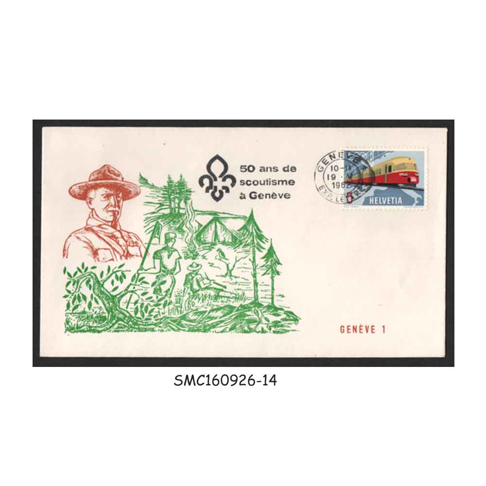 Stamps from SWITZERLAND - 1962 50th ANNIVERSARY OF SCOUTING IN GENEVA / SCOUTS SPECIAL COVER with CANCELLATION